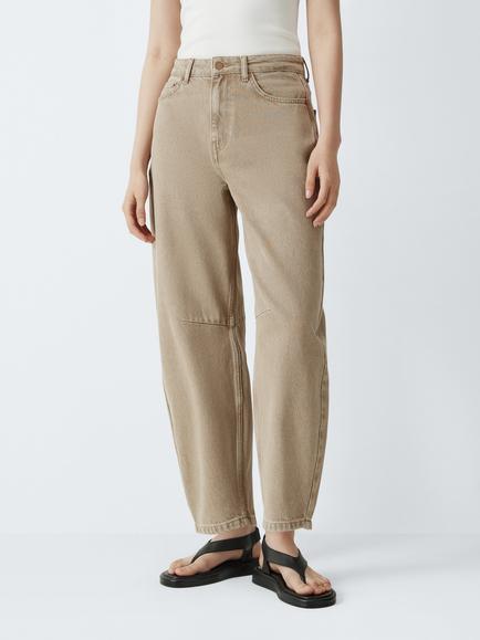 AND/OR Relaxed Barrel Leg Jeans, Washed Green