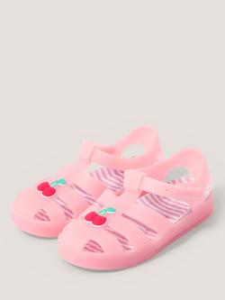 Monsoon Kids' Cherry Jelly Sandals, Pink - view 2, Pink