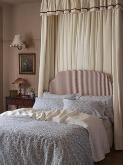 Piglet in Bed Folk Floral Bedding, Dusk Blue - view 2, Dusk Blue