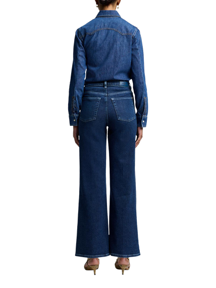 7 For All Mankind Ultra High Rise Wide Leg Jeans, Paradise Cove - view 2, Paradise Cove