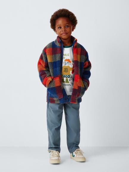 John Lewis Kids' Badger Long Sleeve Top, Grasshopper - view 2, Grasshopper