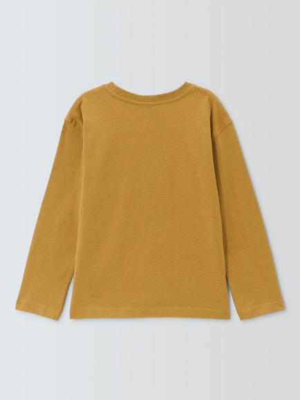 John Lewis Kids' Expedition Long Sleeve Top, Honey - view 2, Honey