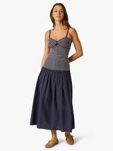 French Connection Ariette Flared Dress, White/Multi