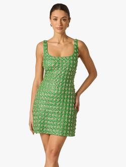 Adrianna By Adrianna Papell Beaded Sequin Mini Dress, Guava, Guava