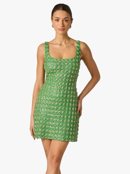 Adrianna By Adrianna Papell Beaded Sequin Mini Dress, Guava, Guava