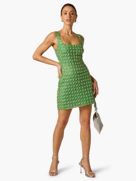 Adrianna By Adrianna Papell Beaded Sequin Mini Dress, Guava - view 2, Guava