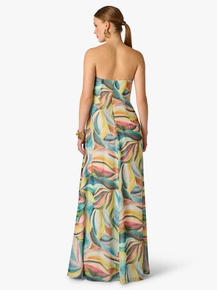 Adrianna By Adrianna Papell Textured Jacquard Chiffon Dress, Green/Multi - view 2, Green/Multi