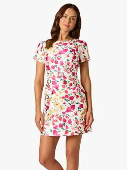 Adrianna Papell Floral Mikado Sheath Dress, Ivory/Multi, Ivory/Multi