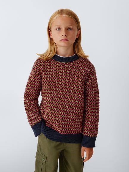 John Lewis Kids' Geometric Jumper, Multi, Multi