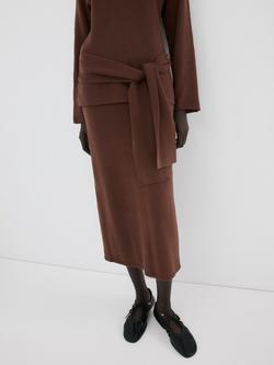 Mango Lexi Pencil Midi Skirt, Chocolate, Chocolate