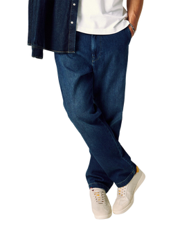 Benetton Mid-Rise Straight Denim Jeans, Blue, Blue