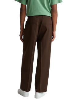 Benetton Cotton Gabardine Straight Leg Chinos, Brown - view 2, Brown