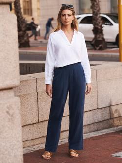 NRBY Thea Cotton Trousers, Navy, Navy