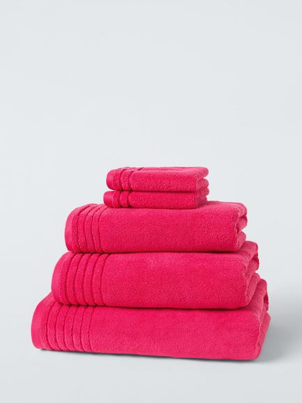 John Lewis Ultra Soft Cotton Towels, Cherry
