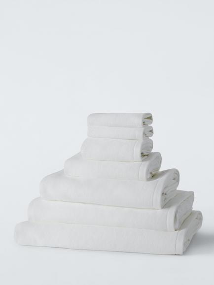 John Lewis Pure Cotton Spa Towels, White
