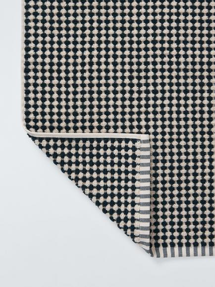 John Lewis Textured Check Towels - view 2, Midnight