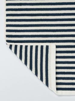 John Lewis Fine Stripe Towels - view 2, Midnight