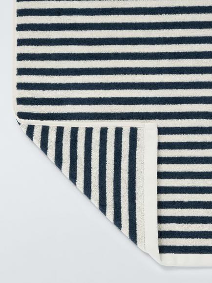 John Lewis Fine Stripe Towels - view 2, Midnight