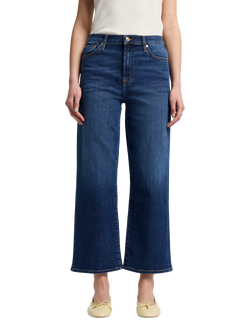 7 For All Mankind High Rise Straight Leg Cropped Jeans, High Wave, High Wave