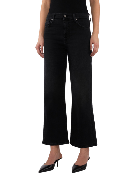 7 For All Mankind High Rise Straight Leg Cropped Jeans, Salem, Salem