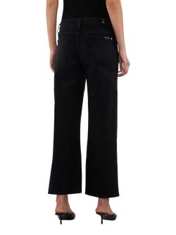 7 For All Mankind High Rise Straight Leg Cropped Jeans, Salem - view 2, Salem