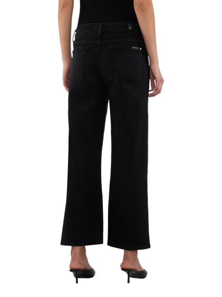 7 For All Mankind High Rise Straight Leg Cropped Jeans, Salem - view 2, Salem