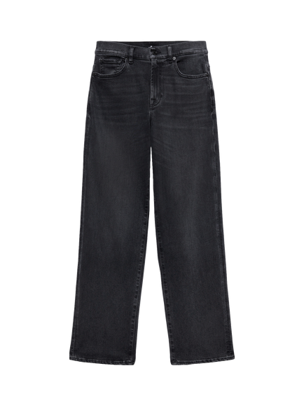 7 For All Mankind Stovepipe High Rise Straight Leg Jeans, Inkstorm - view 2, Inkstorm