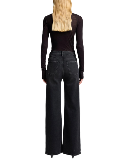 7 For All Mankind Ultra High Rise Wide Leg Jeans, Black - view 2, Black