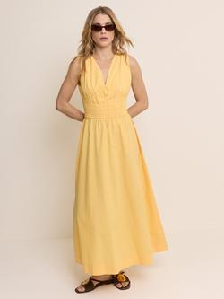 Nobody's Child Angelica Sleeveless Cotton Midi Dress, Yellow, Yellow