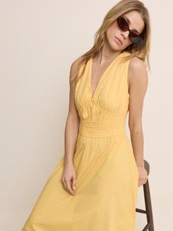 Nobody's Child Angelica Sleeveless Cotton Midi Dress, Yellow - view 2, Yellow