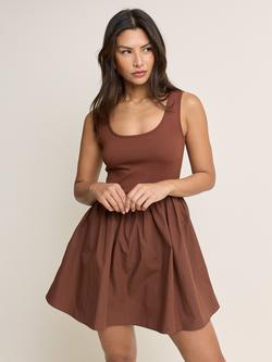 Nobody's Child Colorado Sleeveless Scoop Neck Mini Dress, Brown - view 2, Brown