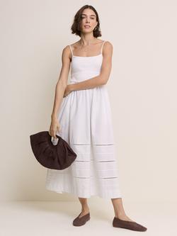 Nobody's Child Goldie Sleeveless Cotton Blend Midi Dress, White, White