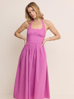 Nobody's Child Hallie Halterneck Midi Dress, Pink - view 2, Pink
