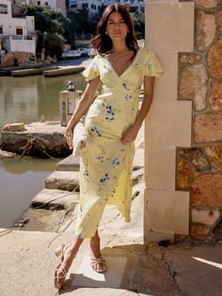 sachin and babi light blue dress Yellow Slit Dress main image 1