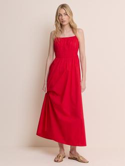 Nobody's Child Jocelyn Shirred Midi Dress, Red, Red