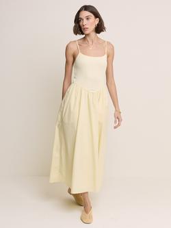 Nobody's Child Madelyn Square Neck Midi Dress, Yellow, Yellow