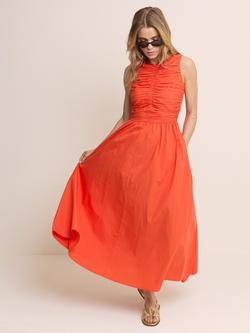 Nobody's Child Monica Sleeveless Cotton Midi Dress, Orange, Orange