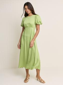 Nobody's Child Quinn Puff Sleeve Midi Dress, Light Green, Light Green