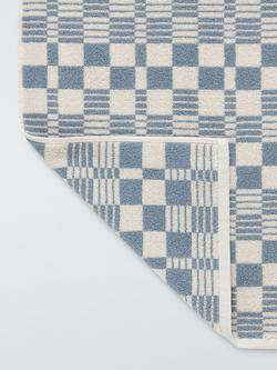 John Lewis Check Towels - view 2, Pacific