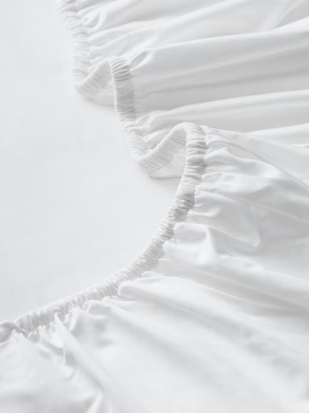 John Lewis Egyptian Cotton Sateen 800 Thread Count Deep Fitted Sheet - view 2, White