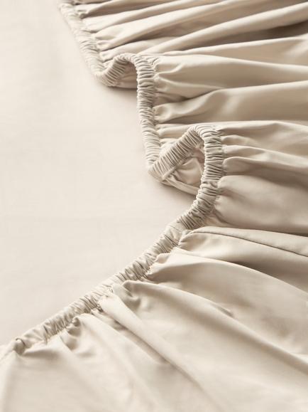 John Lewis Egyptian Cotton Sateen 800 Thread Count Deep Fitted Sheet - view 2, Cashew