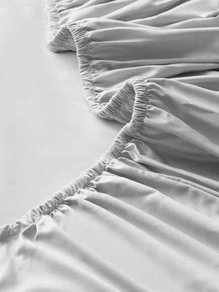 John Lewis Egyptian Cotton Sateen 800 Thread Count Deep Fitted Sheet - view 2, Light Grey