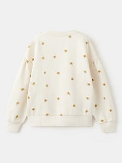 Mango Kids' Floral Print Sweatshirt, Off White - view 2, Off White