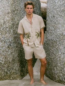 Chelsea Peers Linen Blend Relaxed Shorts - view 2, Off White