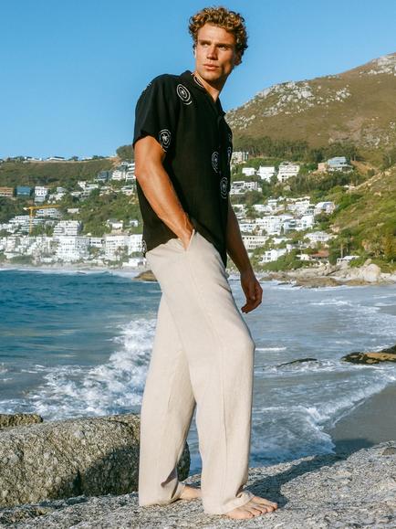 Chelsea Peers Linen Blend Relaxed Fit Trousers, Off White
