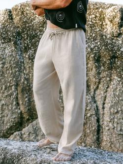 Chelsea Peers Linen Blend Relaxed Fit Trousers - view 2, Off White