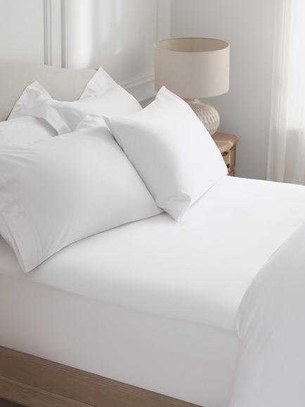John Lewis Egyptian Cotton Sateen 1000 Thread Count Deep Fitted Sheet, White - view 2, White