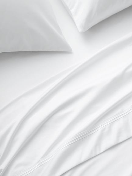 John Lewis Egyptian Cotton Sateen 1000 Thread Count Flat Sheet, White, White