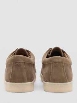 Mango Suede Leather Moccasins, Taupe - view 2, Taupe