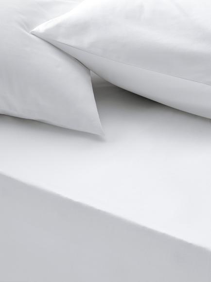 John Lewis Hotel Cotton Sateen 500 Thread Count Fitted Sheet, White, White